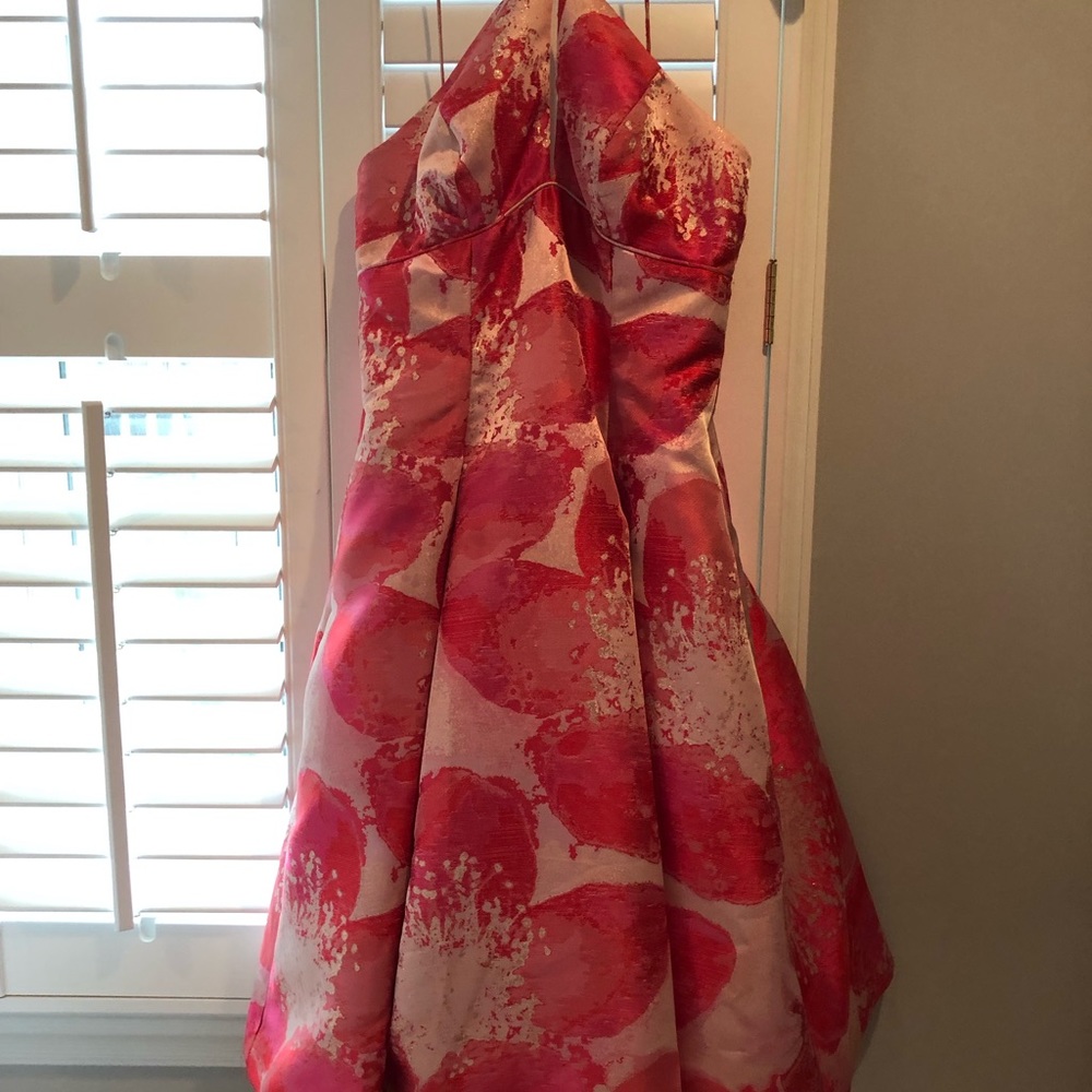 Aidan Mattox spring cocktail dress.  Worn once.  Has little shimmers of gold.